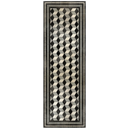 베이자플로우 바우하우스 실버 PVC 러그 - Bauhaus Silver, 50x120cm(예약판매/선주문후 50일 소요)